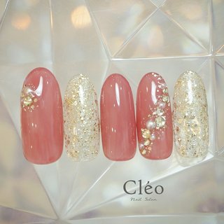 赤紫ネイルのネイルデザイン｜ネイルブック