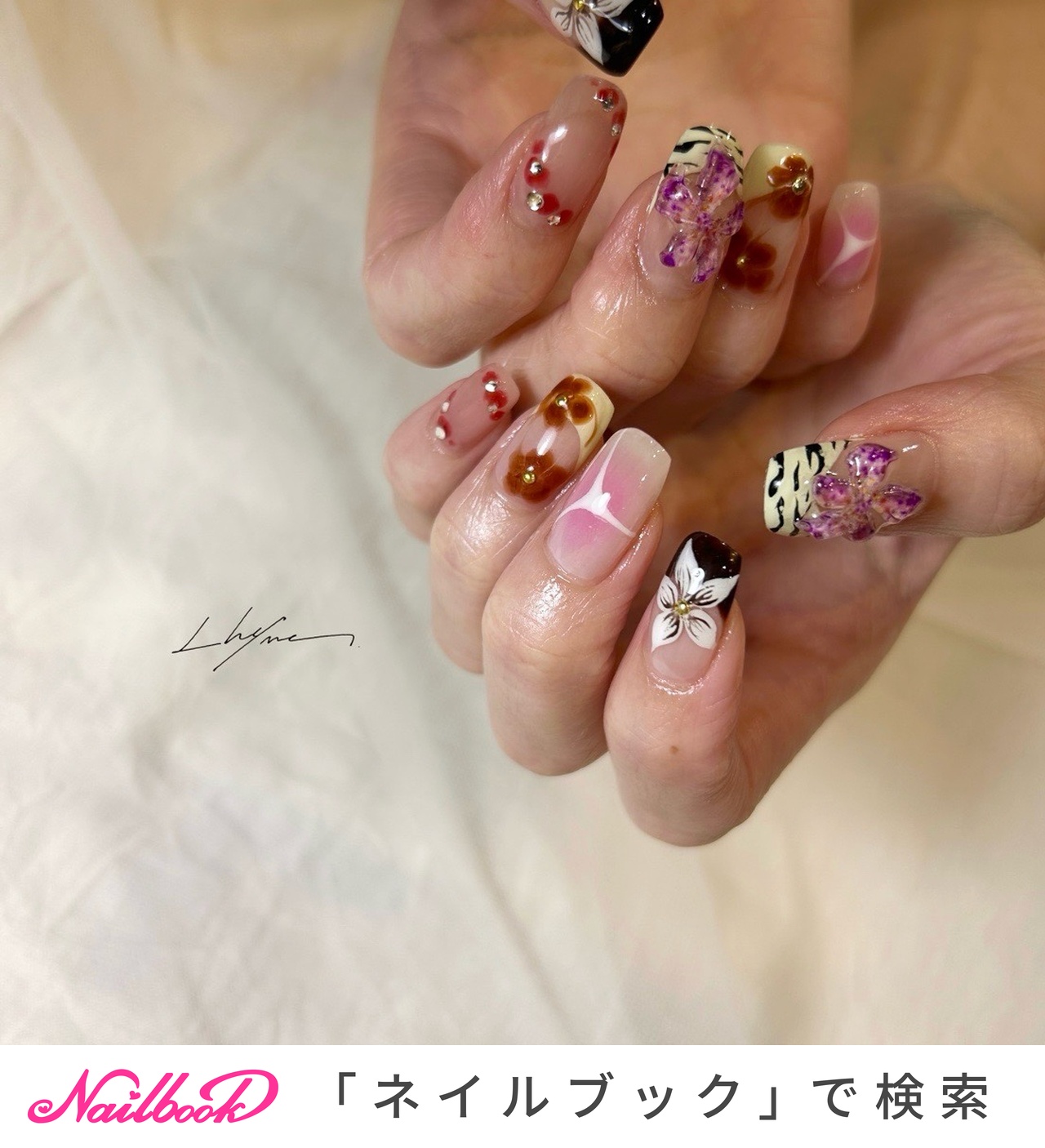 ネイル ネイルチップオーダー ワンホン 韓国 ちゅるん ハート チーク