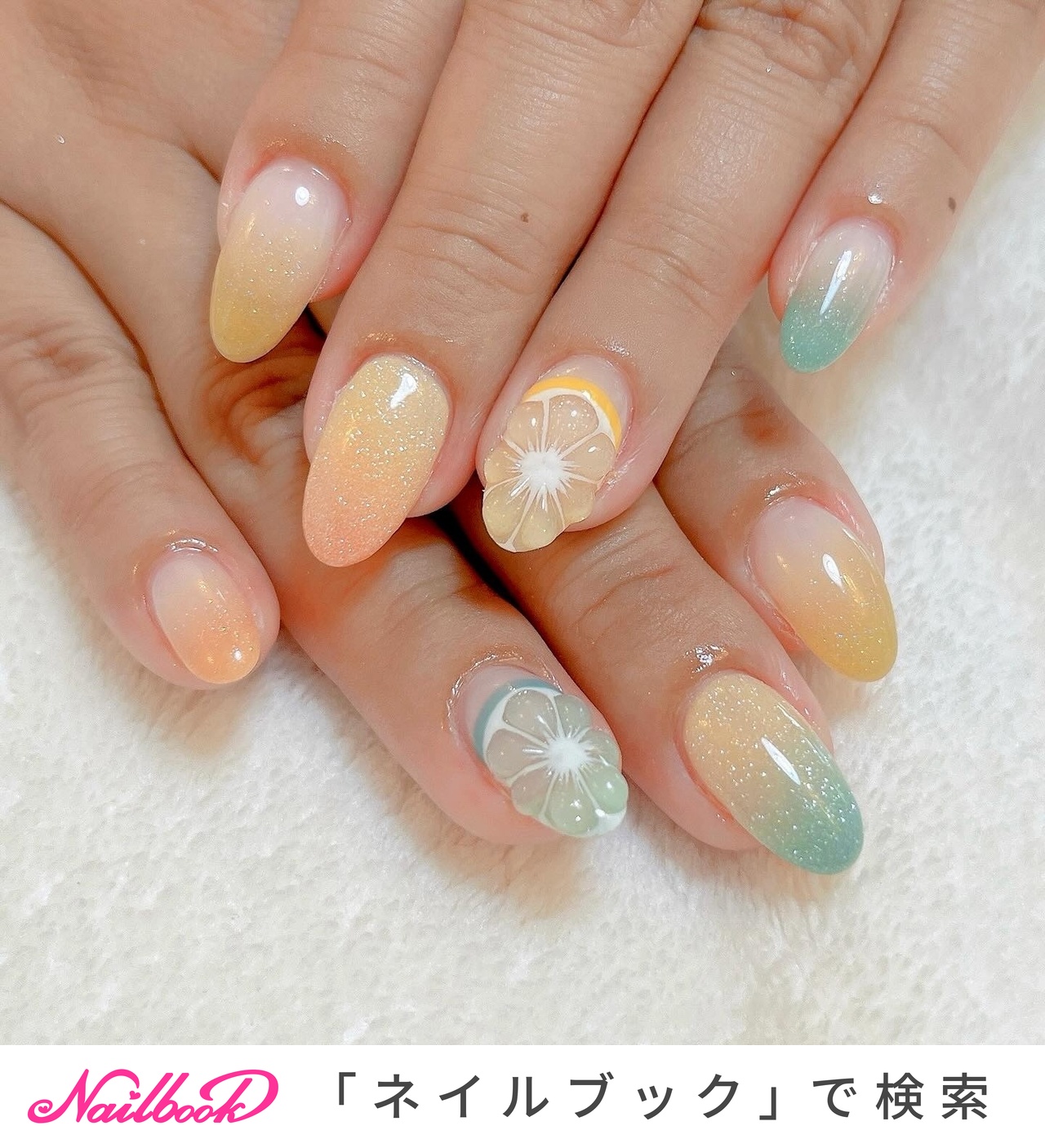 ぷっくりレモンのネイルデザイン｜ネイルブック