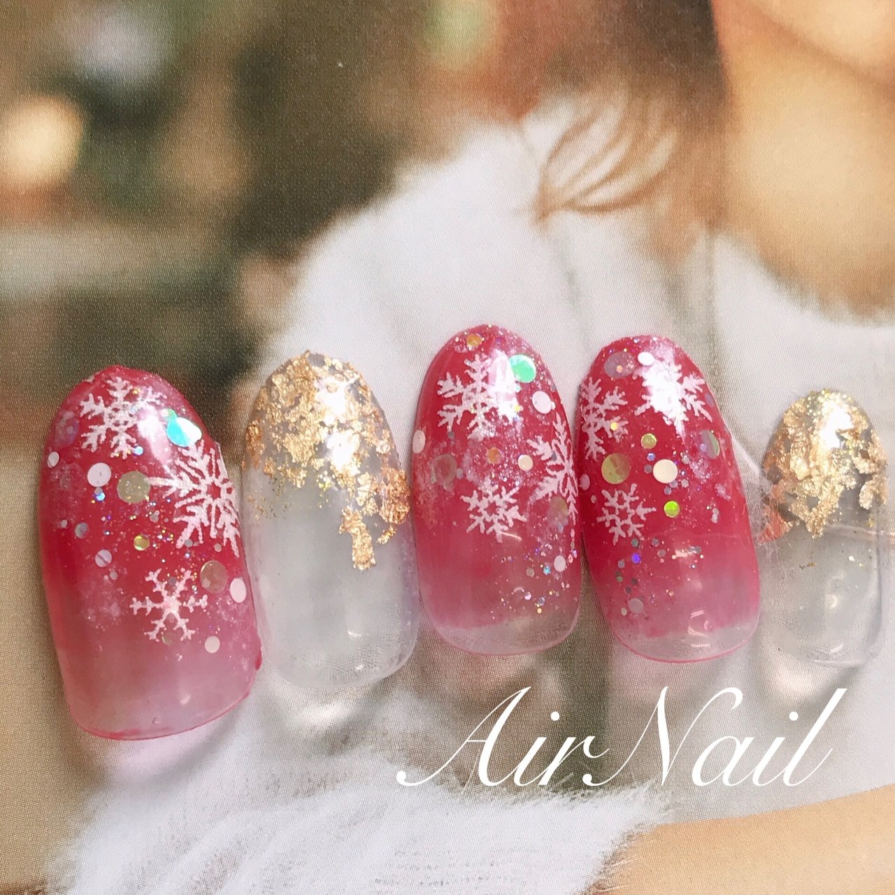 冬 お正月 成人式 クリスマス ハンド Airnail エアーネイル のネイルデザイン No ネイルブック