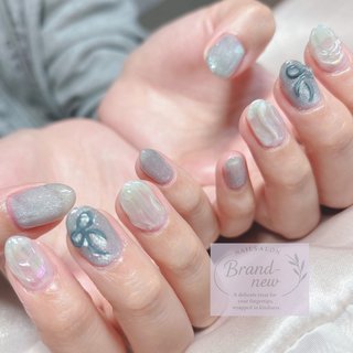 35］ネイルチップ うねうねネイル ぷっくり モード 個性派ネイル