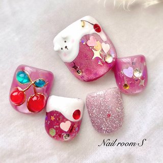 ネイルチップ　クリスマス　3D 冬/クリスマス/ハンド/3D/ミディアム - NICHI nail salon