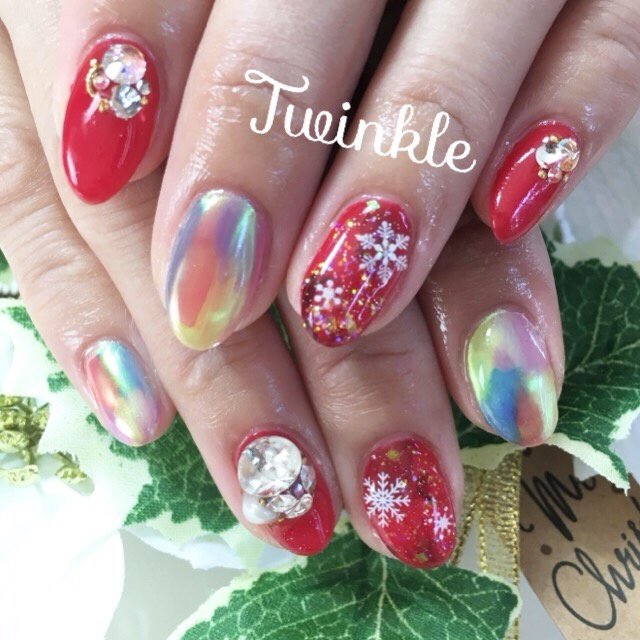 冬 クリスマス デート 女子会 ハンド Nail Salon Twinkleのネイルデザイン No ネイルブック