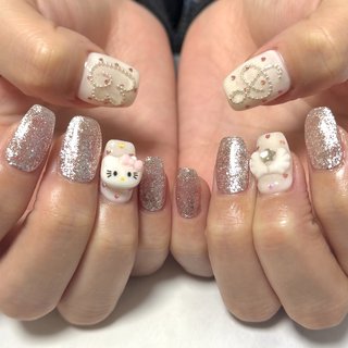 ネイルチップ ワンホン ウィッシュコア リボン ハートホロ ビジュー ネイルチップ ワンホン ウィッシュコア リボン ハートホロ ビジュー