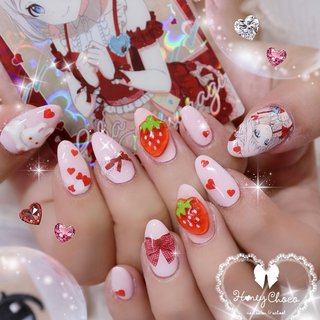 キャラクターデザイン ネイルチップ 赤 𓂃𓈒𓏸︎︎︎︎⁡⁡ ⁡𝐧𝐞𝐰 𝐨𝐫𝐝𝐞𝐫*⁡ ⁡.⁡⁡⁡⁡ にじさんじ 叶