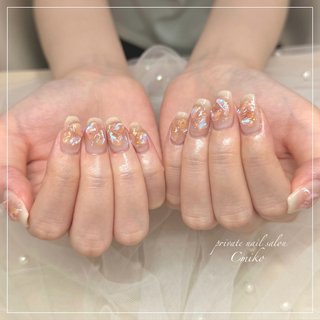 ワンホンネイル(ワンホン/中国ネイル/中華ネイル)/#氷のネイルデザイン