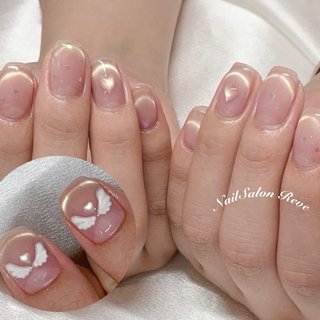 ネイルチップ オーダー マグネット ホワイト キルティング ミラー