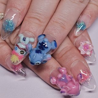 3D/水色のネイルデザイン｜ネイルブック