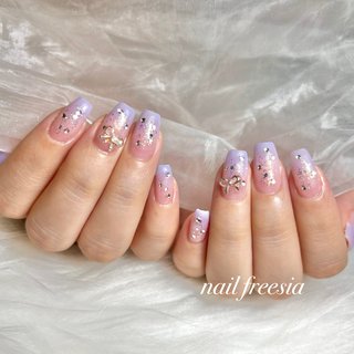 ワンホンネイル(ワンホン/中国ネイル/中華ネイル)/#ビジュー