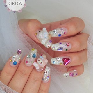 ネイルチップ 宝石ネイル ビジューネイル 夏ネイル 宝石箱ネイル ネイルチップ 宝石ネイル ビジューネイル 夏ネイル 宝石箱ネイル