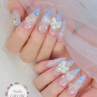 【オーダー】ネイルチップ　マーブル水彩ネイル韓国ワンホンキラキラ　グラデーション 4419df2cda170057b57888ec6288fa