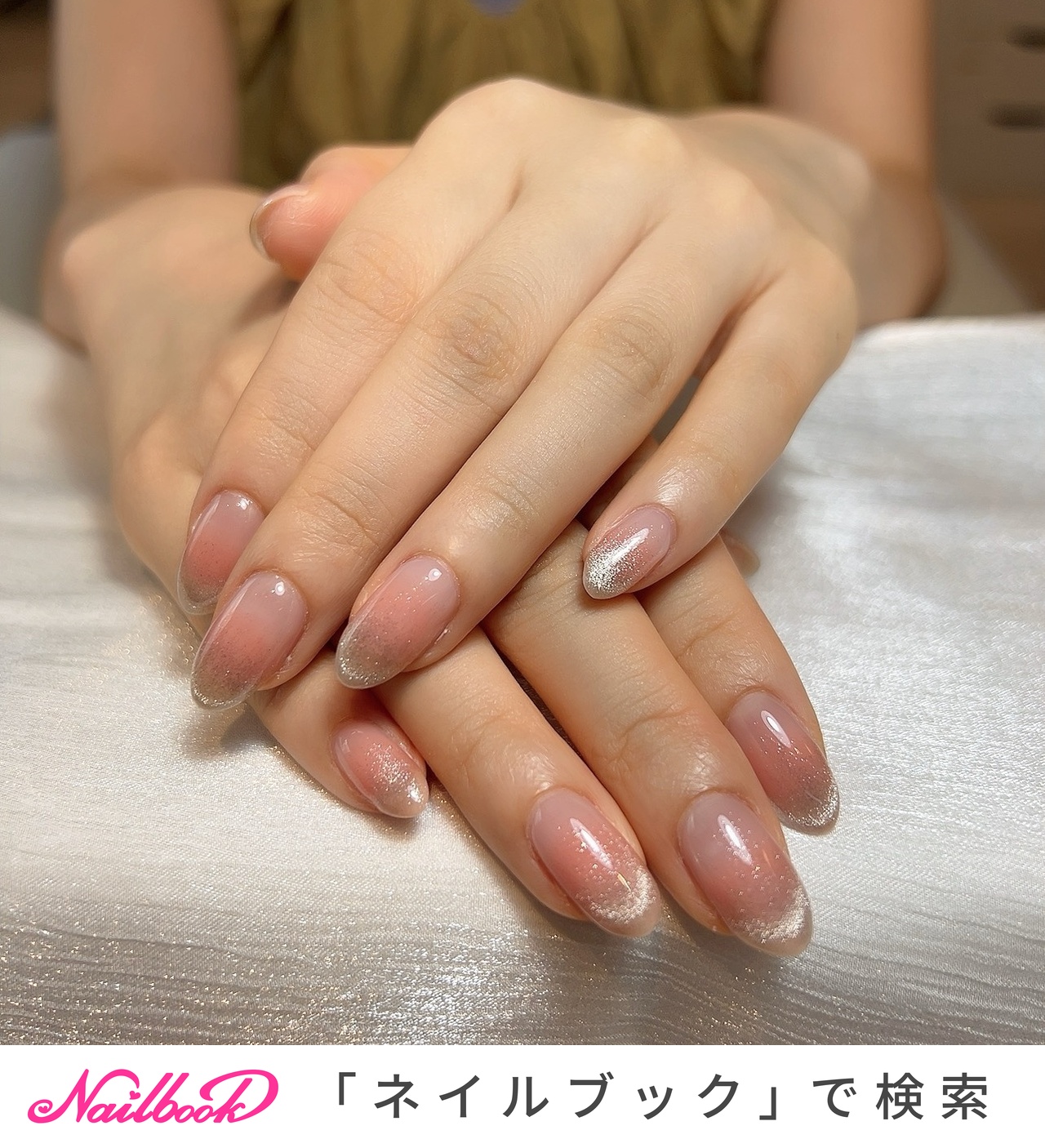 シルバーマグネットネイル 01 クリアハート 韓国 ラメ 冬 秋 ワンホン