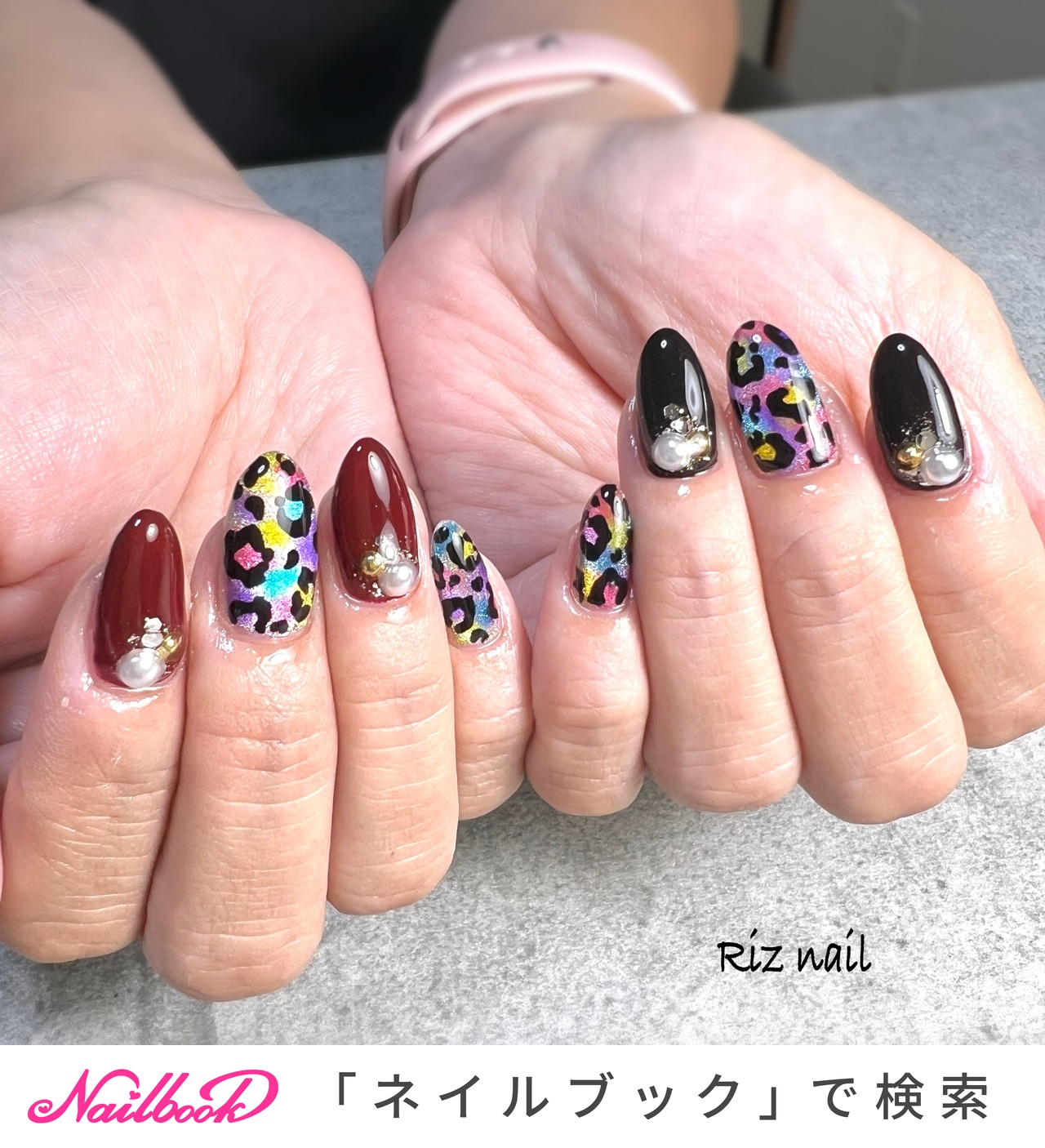 人気順｜レオパード(ヒョウ柄)/＃アシンメトリーネイルのネイル