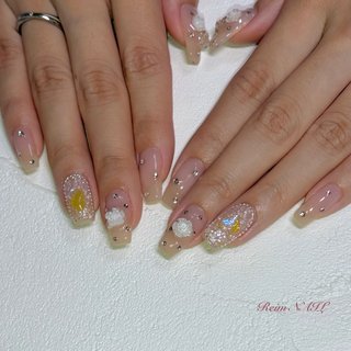 ネイルチップ フレンチ 薔薇 ピクシー ネイビー ネイルチップ フレンチ