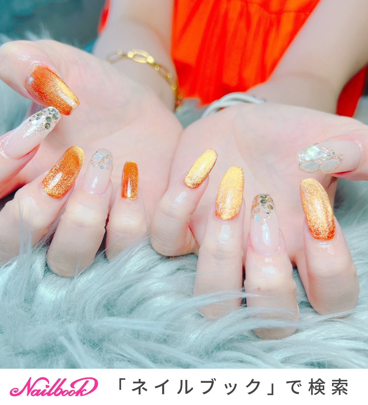 マグネットネイル ゴールドライン ♡カラー変更0円♡ 2025年