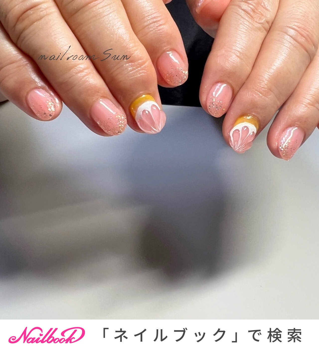 ネイルチップオーダー フルーツネイル ピンクグレープフルーツ 個性派 夏ネイル ネイルチップオーダー フルーツネイル ピンクグレープフルーツ 個性派