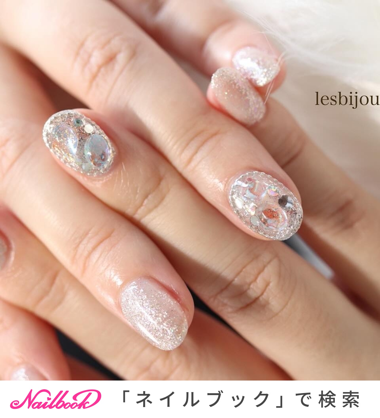 韓国ネイル(韓国)/ストーン埋め尽くしのネイルデザイン｜ネイル