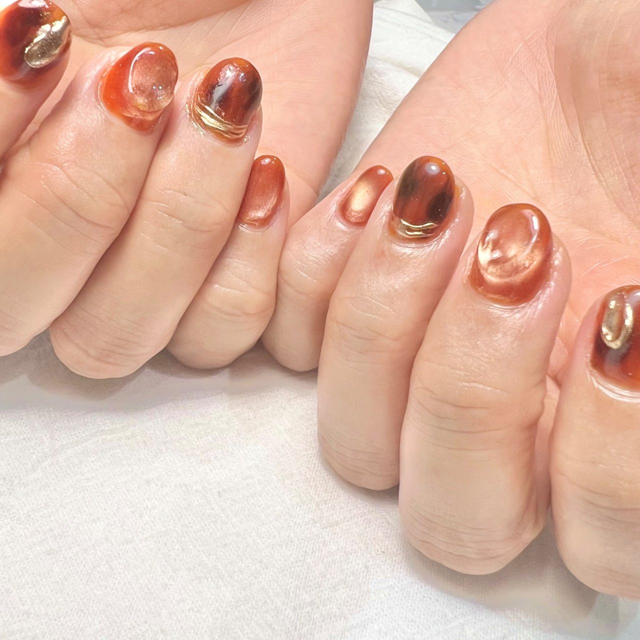 No.338 ネイルチップ　ブラウン　茶　ニュアンス　ちゅるん　マグネット　秋 No.338 ネイルチップ ブラウン 茶 ニュアンス ちゅるん マグネット 秋