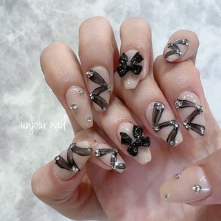 ネイル ネイルチップオーダー グラデーション ワンホン ちゅるん フレンチ 黒 ネイル ネイルチップオーダー グラデーション ワンホン ちゅるん