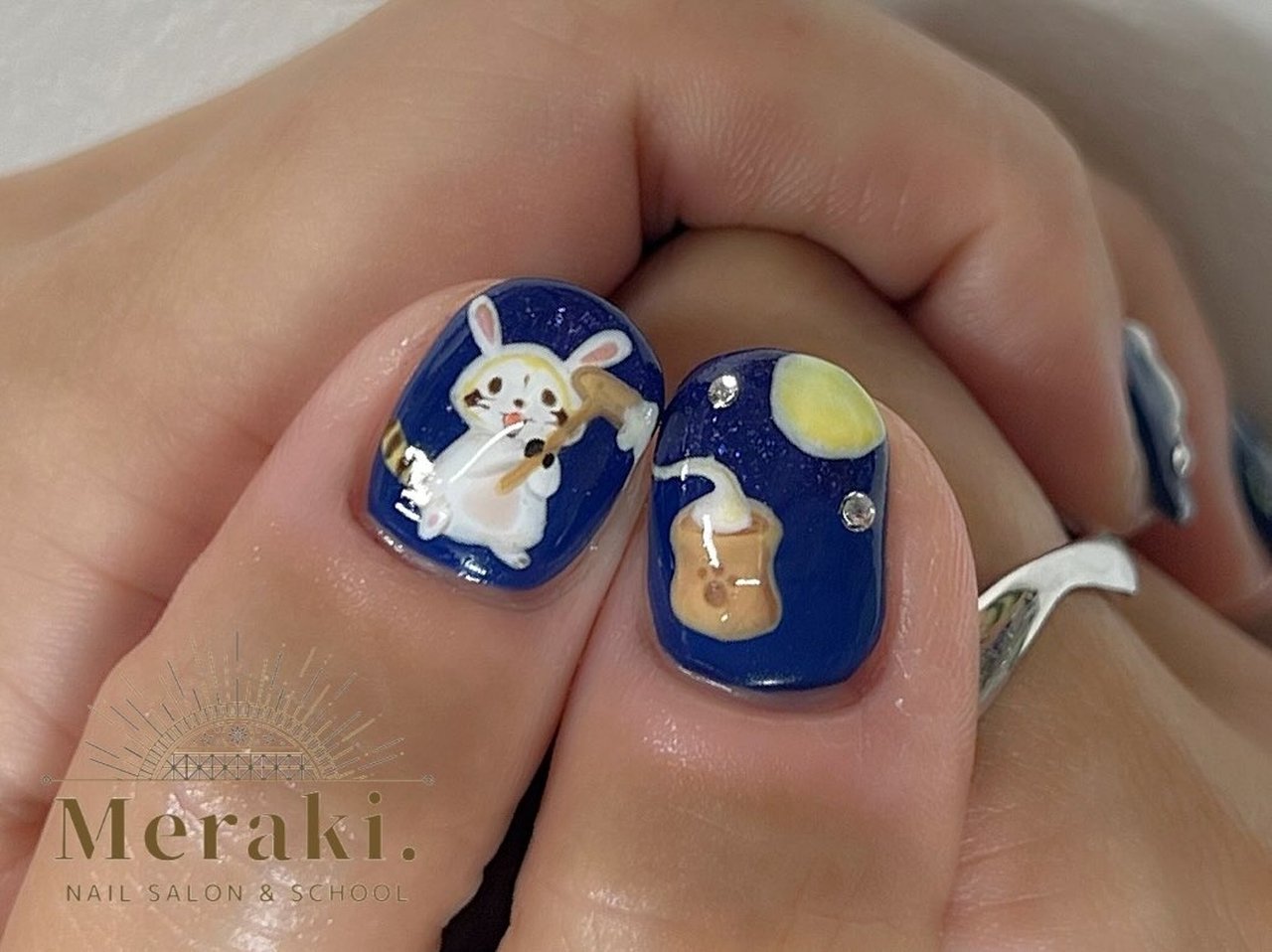秋/ニュアンス/ネイビー/ジェルネイル/お客様 - Meraki.のネイル