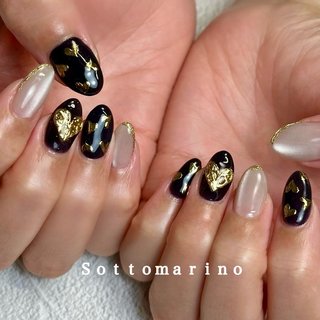 ネイルチップ オーダー ミラー ぷっくりハート マグネット