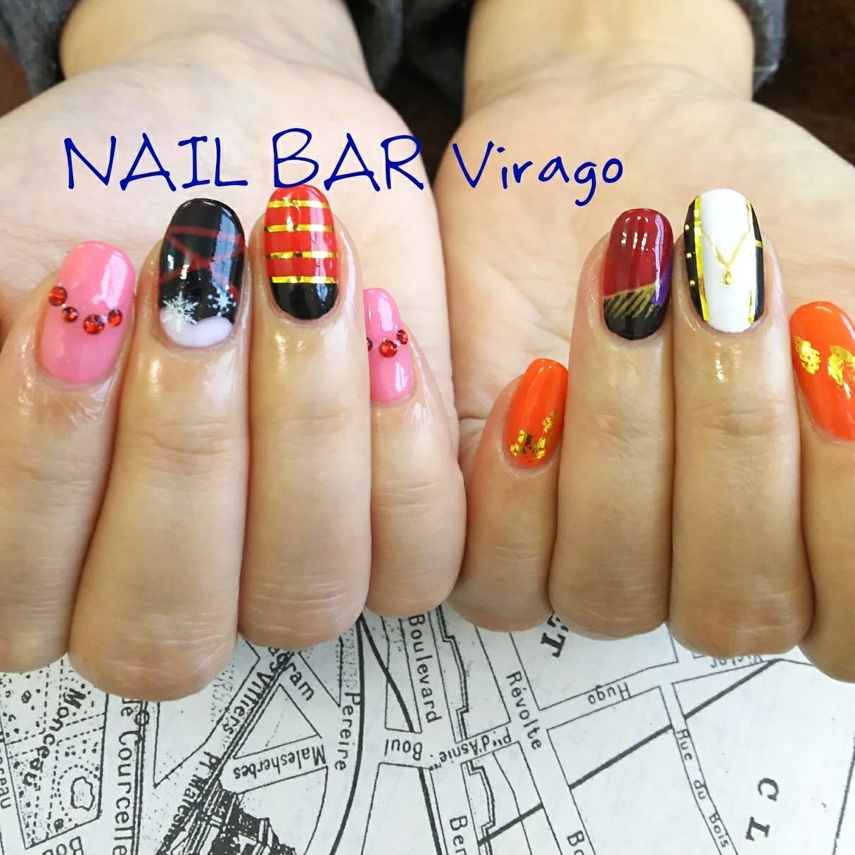 オールシーズン 浴衣 ライブ ハンド 痛ネイル Nail Bar Viragoのネイルデザイン No ネイルブック