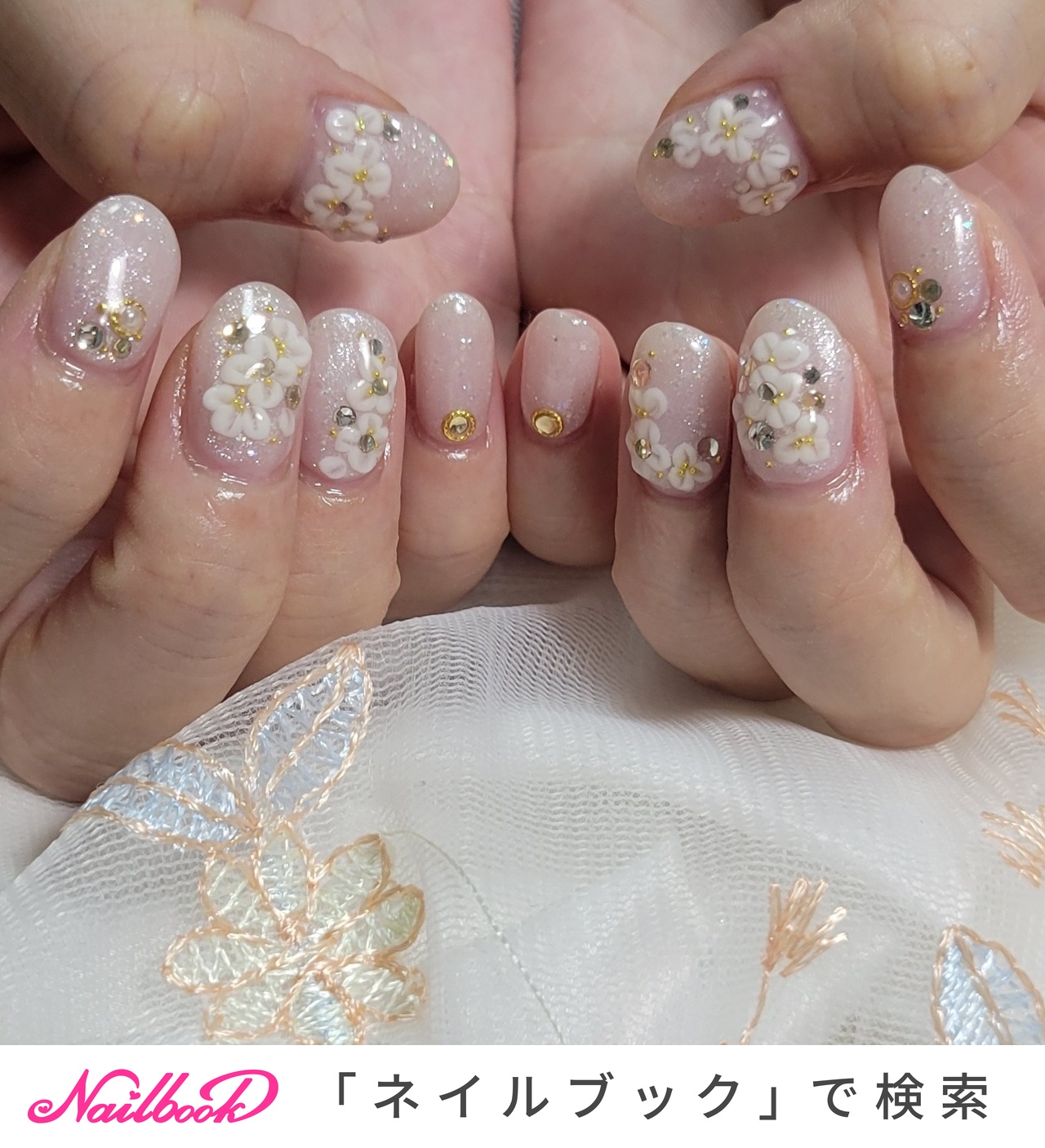 3Dアートお花 3dフラワーのネイルデザイン｜ネイルブック