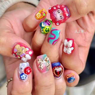 水色/シルバー/メタリック - 大倉ノドカ 🐍💖A.I.W. / Nail & Eyebrow