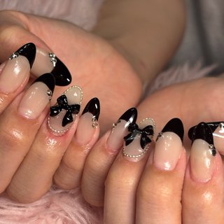 No160 ワンピース ブラック ネイルパーツ No160 ワンピース ブラック ネイルパーツ