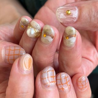 うゆ ホワイトチェック チークネイルチップ うゆ ホワイト