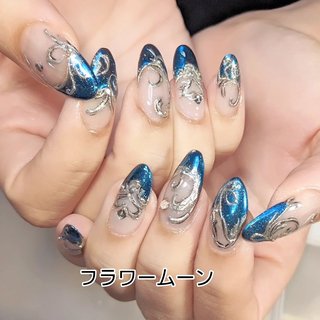 29))ネイルチップ フレンチガーリー シルバー ハートネイル ミラー シンプル シルバーフレンチシンプルギャルネイルチップの通販 by HerN｜ラクマ