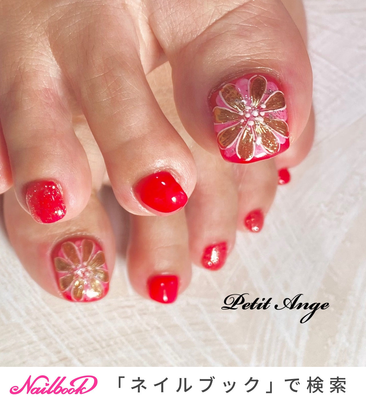 おすすめ順｜レッド(赤)/#ミラーフラワーのネイルデザイン｜ネイルブック