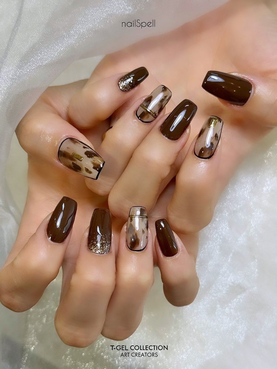 レオパード/ブラウン - nailSpell_azusaのネイルデザイン[No.9620454