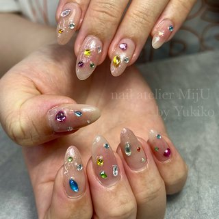 【美品】KOKOISTココイストマイハンドモデル アーモンド 両手  ネイル模型 Nail Art】ミラーパウダーの進化系ココイストクロムペンで作る
