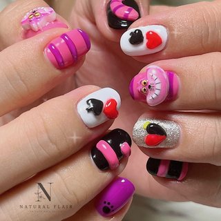 チシャ猫ネイルのネイルデザイン｜ネイルブック