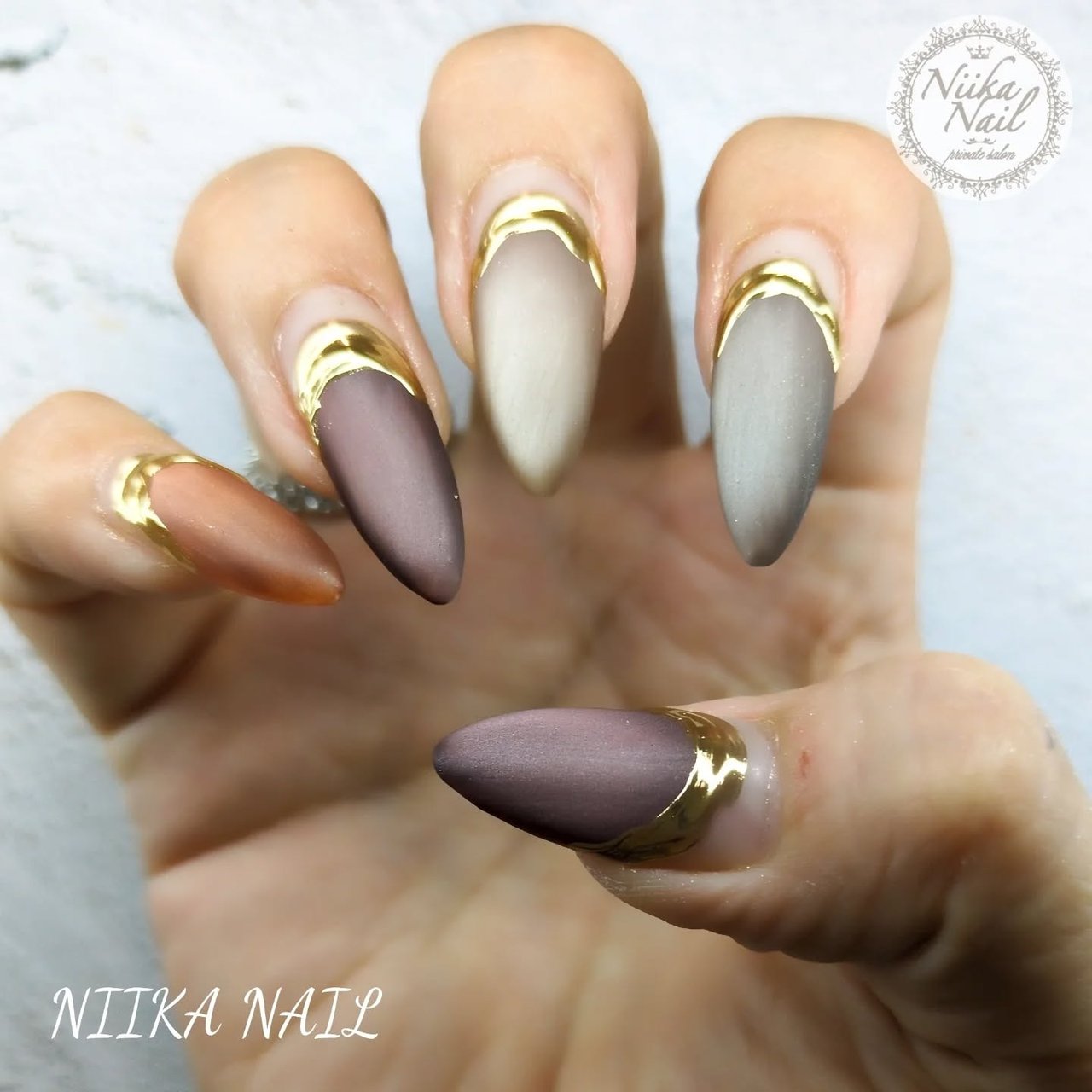 秋/シンプル/キラキラ/ジェルネイル - Sa7e_Kuriharaのネイル