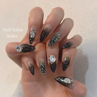 ネイルチップ グラデ ワンホン リボン ビジュー ピクシー 楽天市場