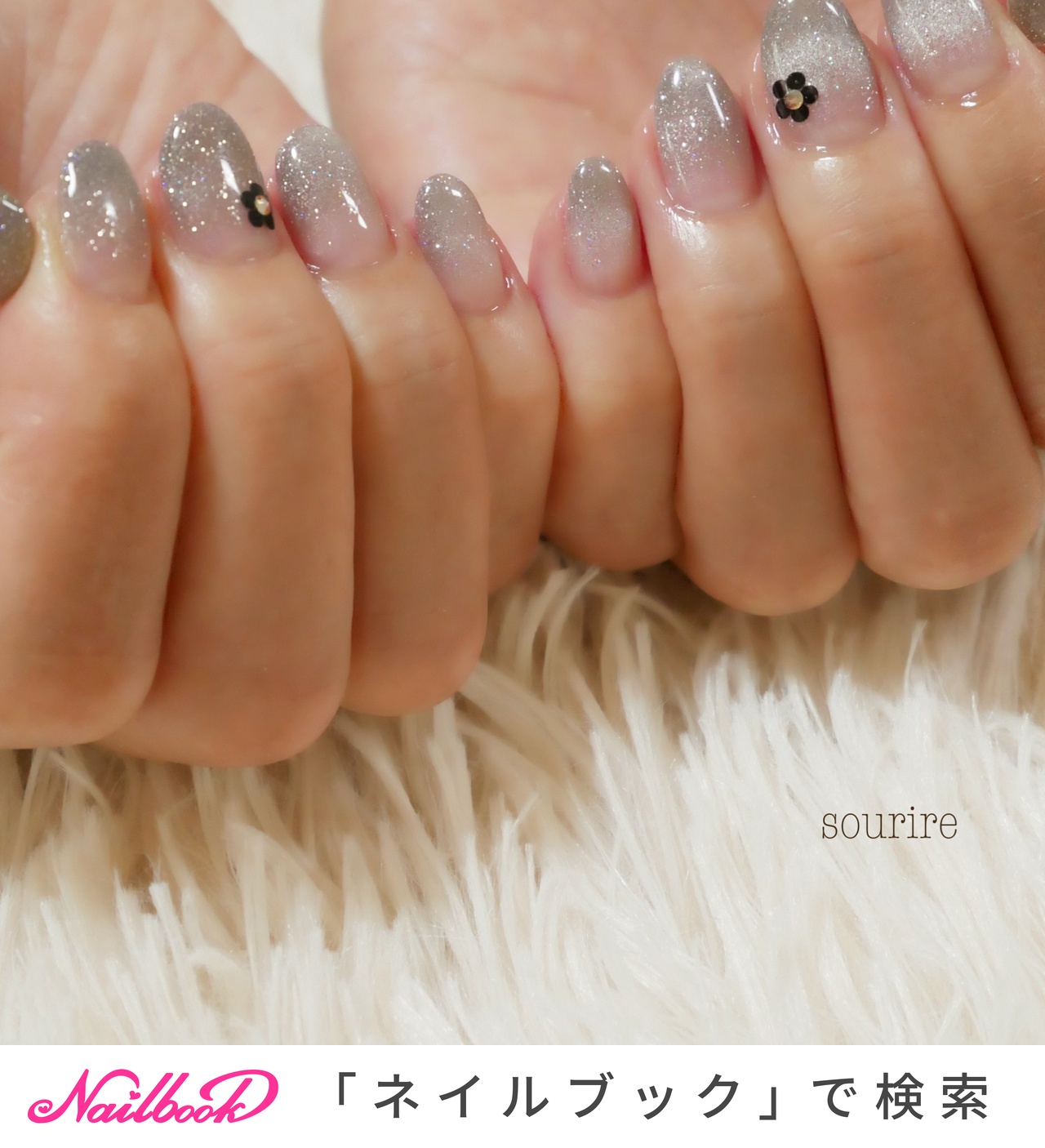 ［34］ネイルチップ ホロフラワー マグネットネイル ホログラム 花 オーダー ネイルチップ＊ピンク フラッシュマグネット キラキラ オーロラ