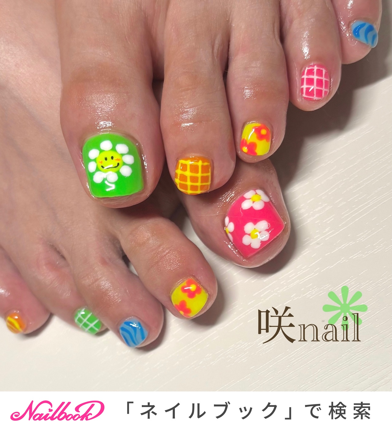 フラワー/#ニコちゃんネイルのネイルデザイン｜ネイルブック