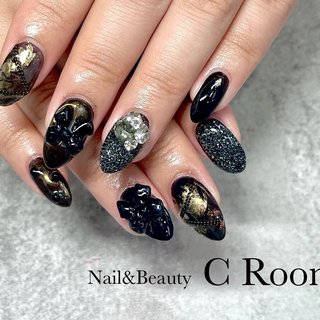 ネイルチップ 量産型 ツイード推しネイル ネイビー #95 人気順｜#推し