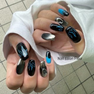 オールシーズン/ハンド/オーバル/カラフル/ジェルネイル - Nail