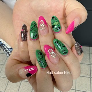 オールシーズン/ハンド/オーバル/カラフル/ジェルネイル - Nail