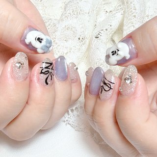 ネイルチップ 韓国 マグネット フレンチ ワンホン ガーリー