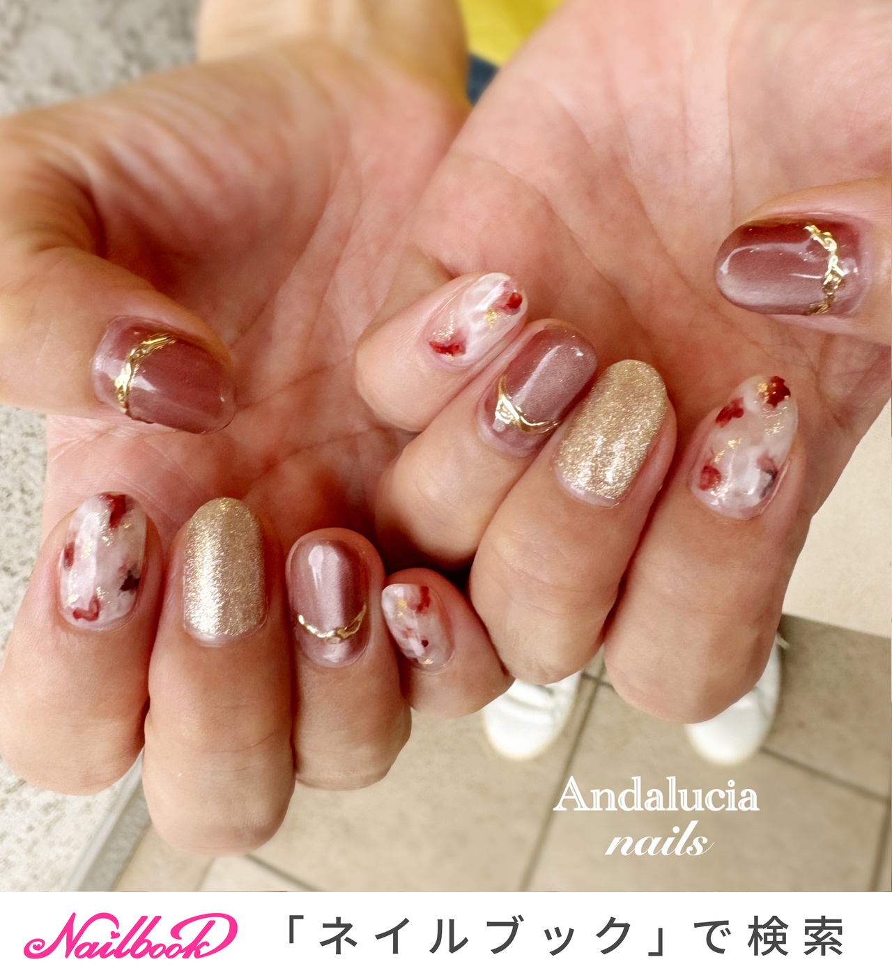 2025年】新着順｜ミラーネイル(ミラー)/ワインレッドのネイルデザイン