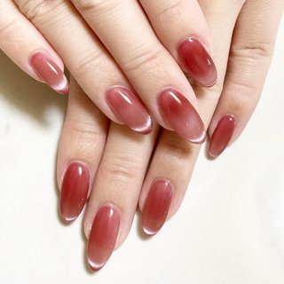 ちゅるん/レッドのネイルデザイン｜ネイルブック
