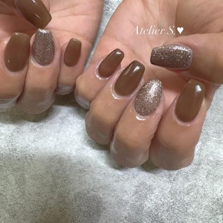 くすみグレージュべっ甲ニュアンスネイル ミラーフレンチ韓国 ちゅるん