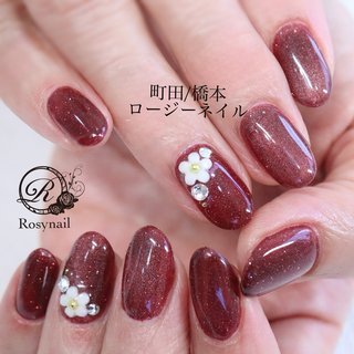 マグネット/ボルドーのネイルデザイン｜ネイルブック