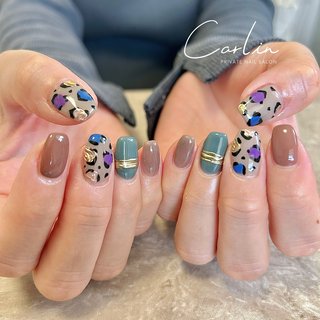 レオパード/リングのネイルデザイン｜ネイルブック