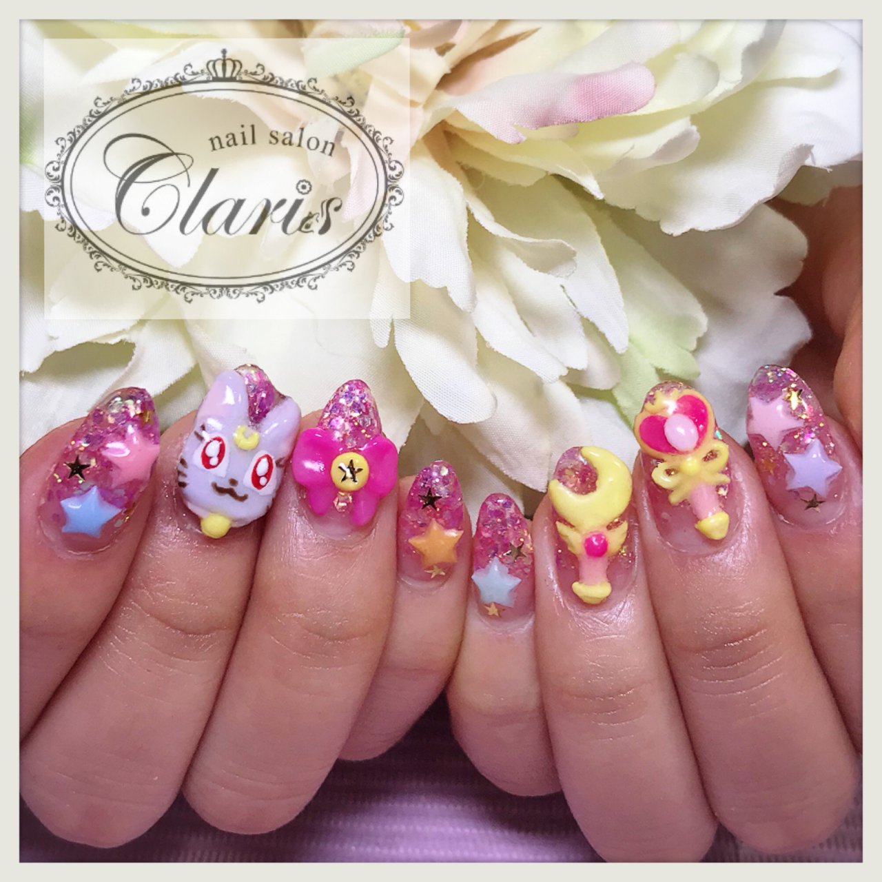 女子会/ハンド/ラメ/キャラクター/3D - nailsalon Clarisのネイル