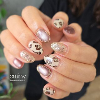 【オーダー】お花ネイル ぷっくりフラワーネイル 小さい爪 ベリーショート フラワー